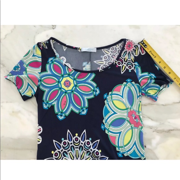 EMILIO PUCCI NAVY FLORAL MULTI PRINT DRESS SIZE IT 40 / US 6 - Picture 8 of 13
